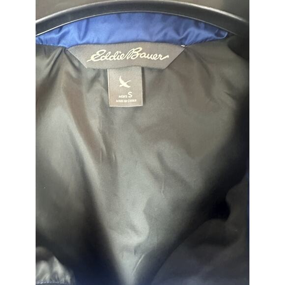 Eddie Bauer Down Puffer Vest Full Zip Quilted EB700 Blue Men's Size Small - Picture 6 of 11